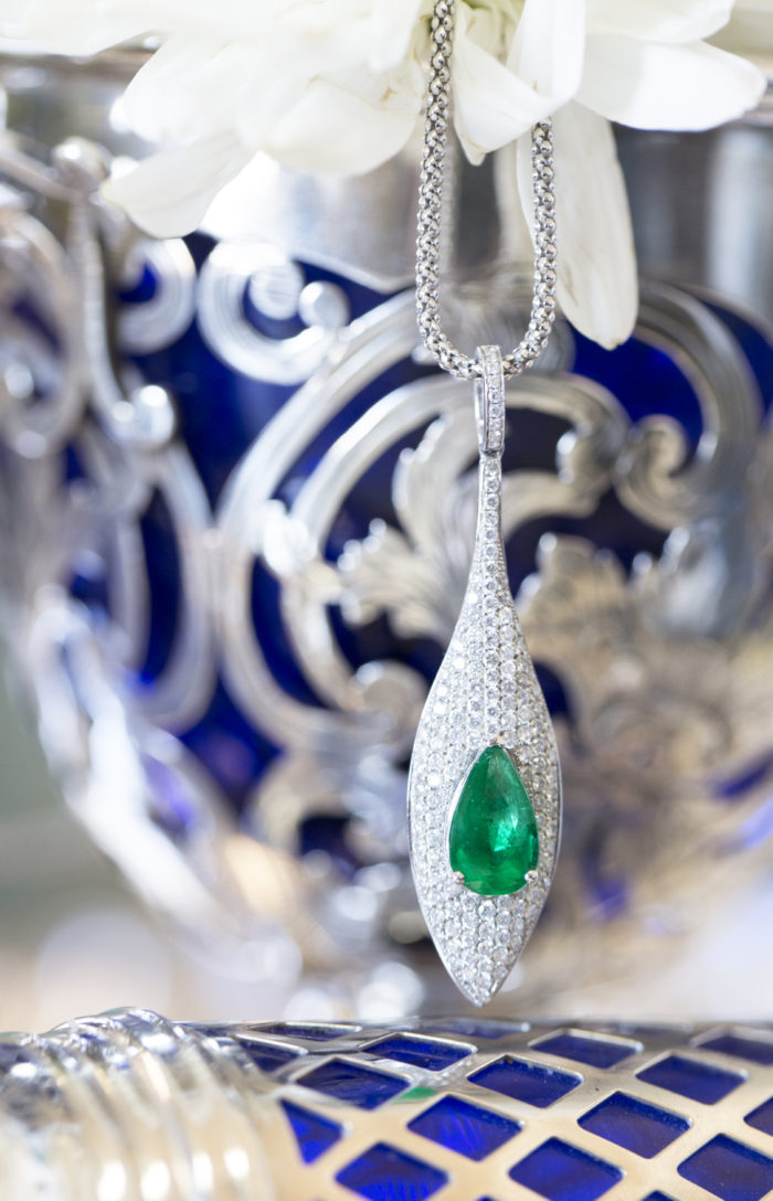 Art Deco Emerald Pendant